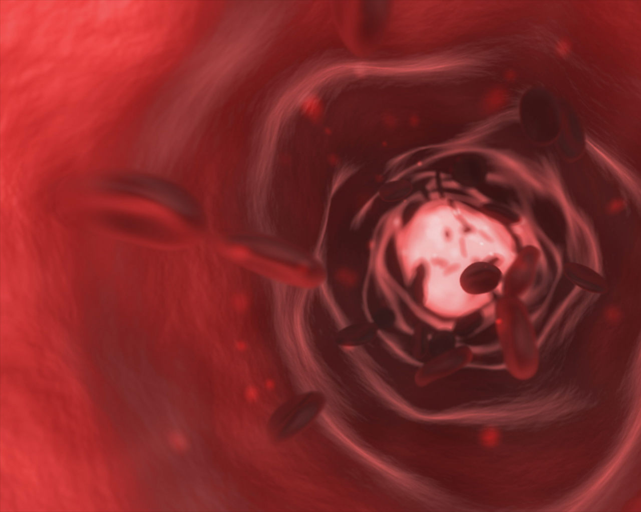 Graphics of a clear artery with good blood flow