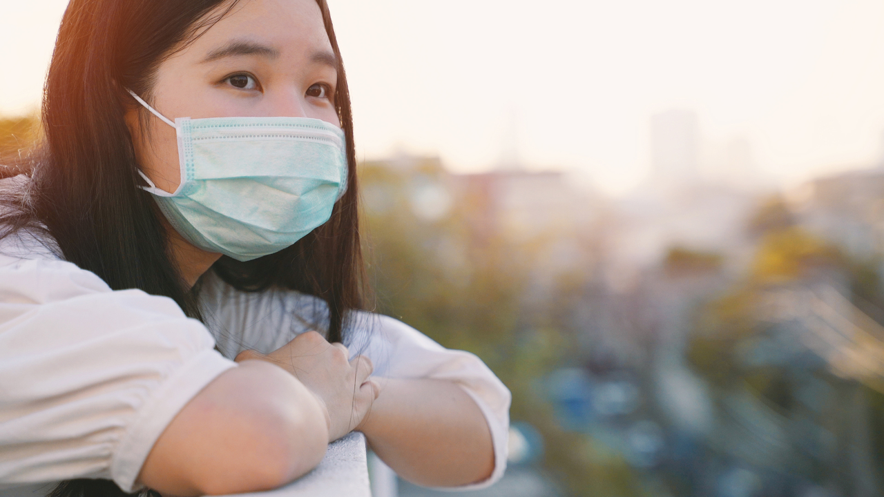 A young woman thinking about her mental health during COVID-19