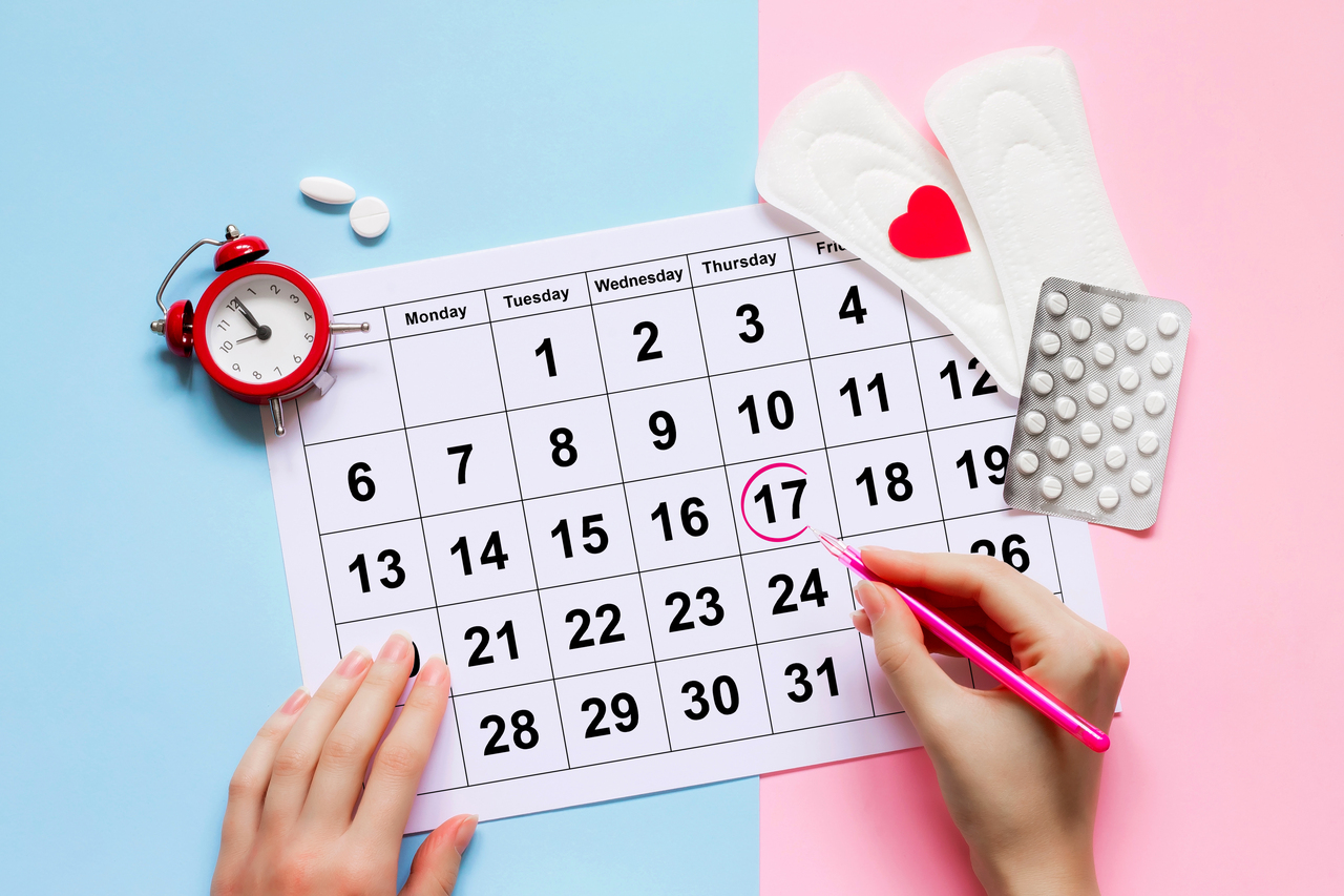A menstruation calendar